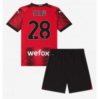 Camisa de time de futebol AC Milan Malick Thiaw #28 Replicas 1º Equipamento Infantil 2023-24 Manga Curta (+ Calças curtas)